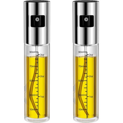 Flacon pulvérisateur rechargeable pour huile et huile d'olive, 100 ml, transparent, pour vinaigre, grillades.-AquaForge (1/5)