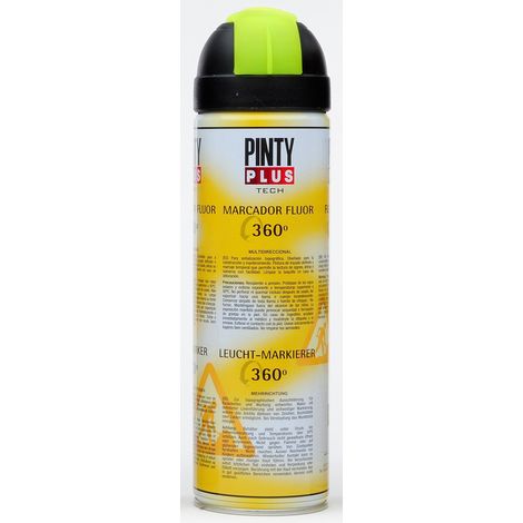Vernice Spray PintyPlus Tech Marker 360° Giallo 650cc T146