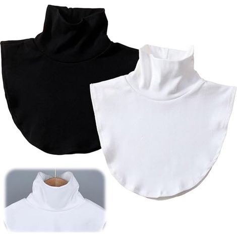 Lot de 2 faux cols roulés – Coupe-vent – Chauds – Amovibles – Taille unique – Femme (1/5)