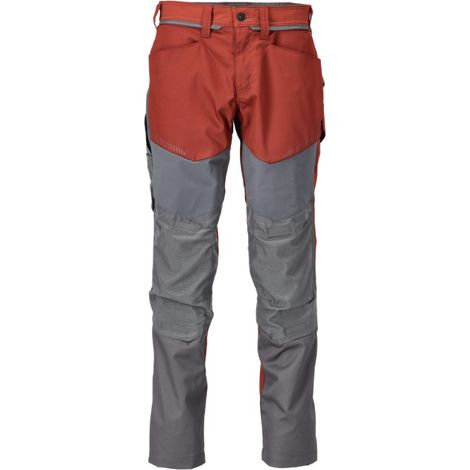 MASCOT Pantalones de trabajo a medida con bolsillos para rodilleras - 22479-230-39-82-Rojo/Negro (1/2)