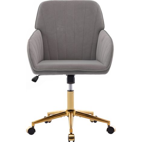 Chaise pivotante de bureau réglable en hauteur,ergonomique avec dossier pour maison et chambre,adaptée longues séances assises.-Xh (1/5)