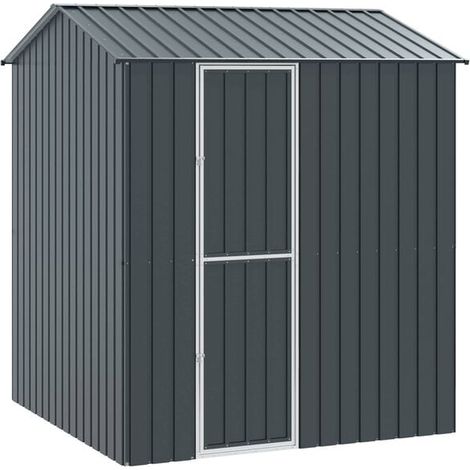 Cage à oiseaux, couleur anthracite, 215 x 210 x 247 cm, acier galvanisé.