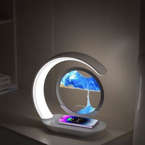 Lampe de bureau - Sandscape - Jaune - Charge sans fil - LED - Design contemporain (1/5)
