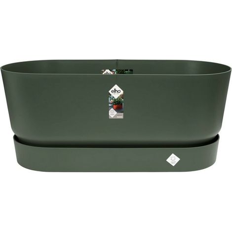 ELHO Jardinière avec roues Greenville Terrasse 80 - L 35 x W 78 x H 33.5 cm- Leaf green (1/5)