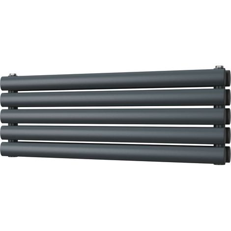Omeara Axis - Anthracite Horizontal Radiator H290mm x W800mm Double Panel