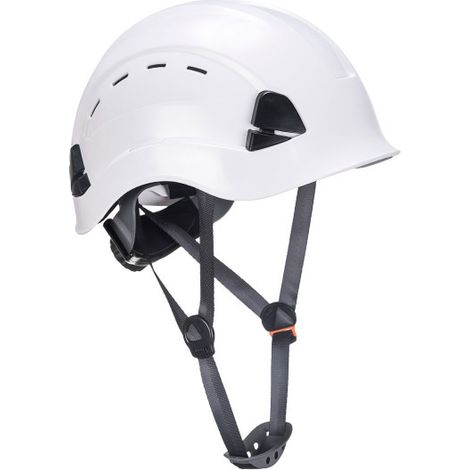 Casco Height Endurance ventilado para altura, barboquejo de 4 puntos PORTWEST PS63  Blanco