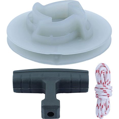 Kit de corde de poignée de poulie de démarreur à rappel, pour tronçonneuse Husqvarna 350 351 353 445 455 460 340 345 346, 537 09 25-01, 537092501 (1/5)