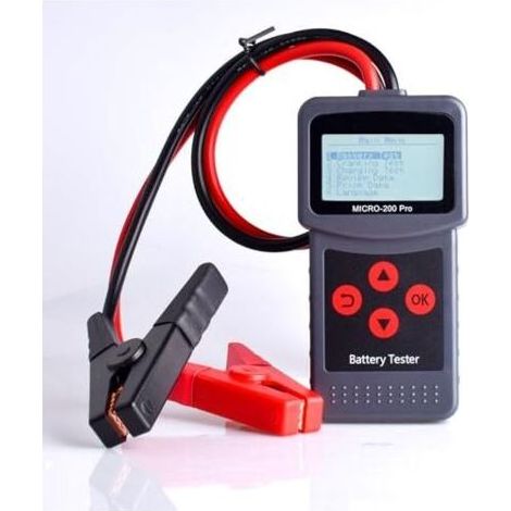 Testeur de Batterie Voiture 12V 40-2000CCA 3AH-220AH interface (Français/Anglais Allemagne/Espagnol) pour Moto, Motoneige, Coffre, Voiture, etc. - (1/5)