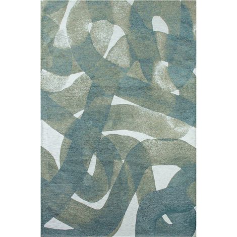 Tapis intérieur extérieur jacquard antidérapant gris - 80 x 150 cm (1/5)