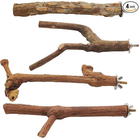 perchoirs pour cage à oiseaux en bois naturel perchoirs en bois une fourche debout une fourche à meuler un perchoir pour cage à oiseaux bâtons pour perruches (1/5)