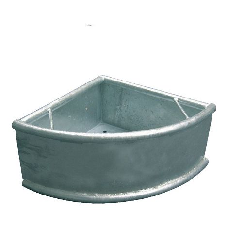 Grader triangulaire galvanisé 35 l – Bords arrondis pour sécurité – Bougie de vidage 15 mm – Dimensions 44 x 44 x 24 cm – Kerbl