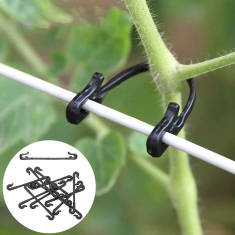 100 clip per piante rampicanti portatili, riutilizzabili e affidabili, adatte a diverse piante. (1/5)