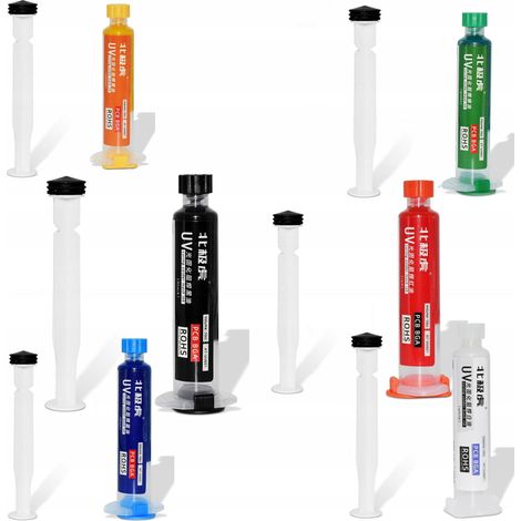 SET 6X SOLDERMASK VARI COLORI PER SCHEDE STAMPATE MASCHERE PER SALDATURA UV