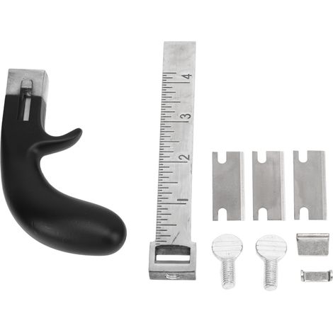 Coupe-cuir robuste avec lame interchangeable et échelle graduée - Idéal pour projets DIY et artisanat en cuir (1/5)
