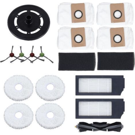Ensemble d'accessoires pour balayeuse, brosse principale, brosse latérale, filtre, chiffon, sac à poussière, module de lavage, X1 Omni Turbo (1/5)
