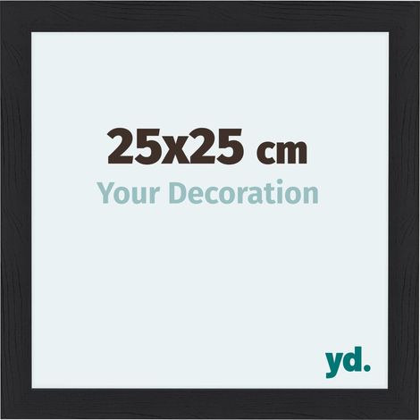 yd. - Cadre photo 25x25 - Noir Grain de Bois - MDF - Como (1/5)