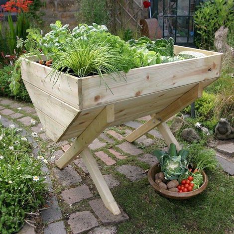 Zest Wooden Vegetable Raised Bed Planter Manger Garden 1m (1/5)