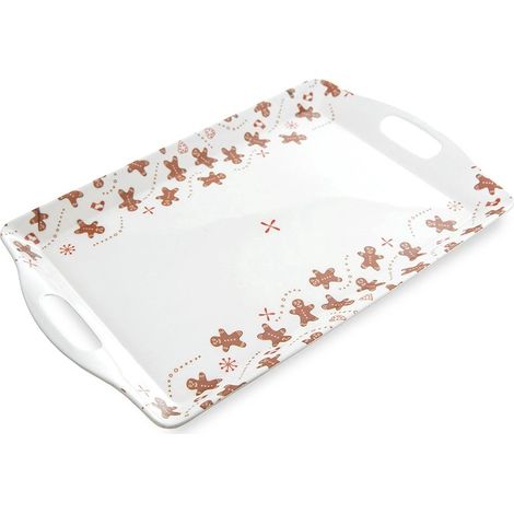 Rectangular serving tray gingerbread design 375x23 cm 235492127 (1/5)