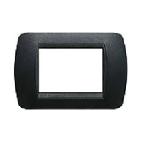 Placca 3 posti Acciaio Scuro Antracite Bticino Living L4803PA