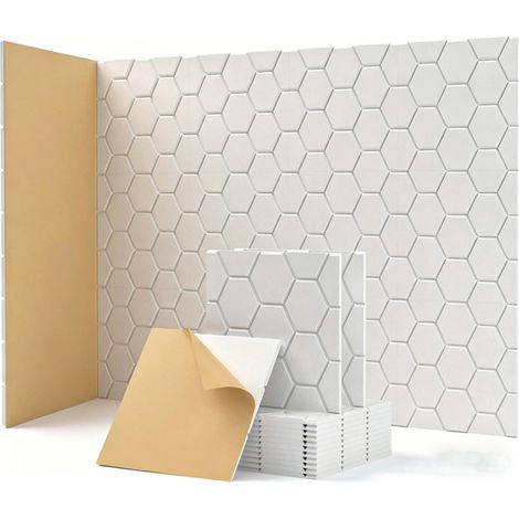Panneau Acoustique Mural Autocollant 30x30x0,9 cm - Lot de 24 Mousse Antirésonance - Isolation Phonique Écho, Décoration Murale Insonorisante (1/5)