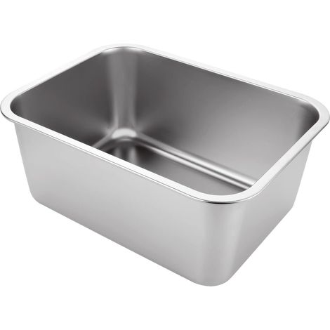 1 Bassine à vaisselle, Acier inoxydable 304, 10 Litres, Rectangulaire, 33x24x15 cm, Cuisine (1/5)