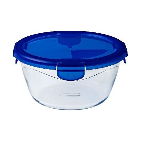 PYREX COOK&GO Plat de conservation rond 1,6l 20cm + Couvercle bleu (1/5)
