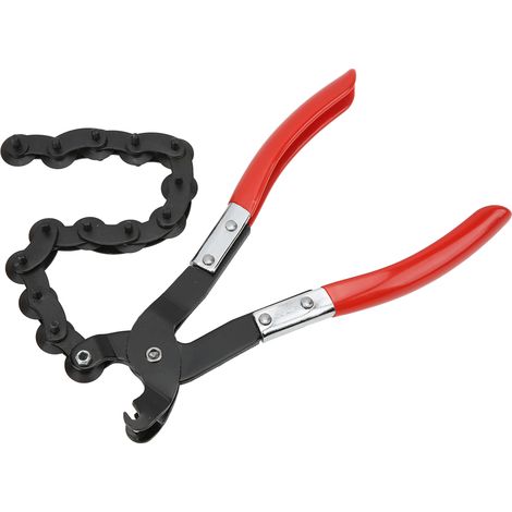 23,5 cm (9,25 Zoll) lange Auspuffrohrkette aus Edelstahl, universell für Autos, Kupfer- und PVC-Rohre. (1/5)