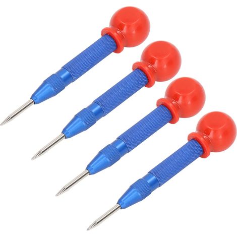 Ensemble de poinçons centraux, outil manuel de perçage automatique pour métal, bois, fenêtre, verre, 5 pouces (bleu) (1/5)