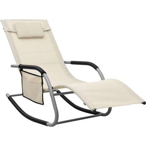 Maison Exclusive - Lettini Prendisole in Textilene 2 pz Crema e Grigio