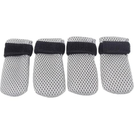 Bottes anti-griffures pour chats, gants respirants en maille (4 pièces), couvre-pattes ajustables pour le bain et le toilettage des chatons