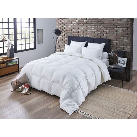 Dodo 40381240 Helsinki - Piumino con Fodera in Percalle di Cotone + Imbottitura in Piumino D'Anatra/piumette, 260 x 240 cm, Colore Bianco