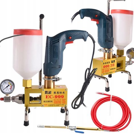 Pompa Iniezione Alta Pressione PI-PUMP 9999 – 15000 PSI, 910W Per Iniezioni Cemento e Sigillatura Fessure Accessori Inclusi (1/5)