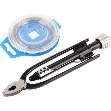 Pince à fil de sécurité de 21 cm avec fil de 25 pieds, outil de torsion de fil en acier à haute teneur en carbone pour avion, automobile, industrie (1/5)