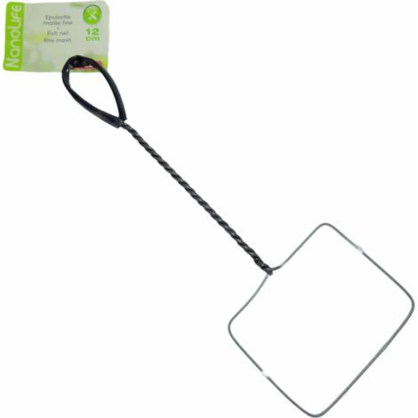 Epuisette filet blanc, maille fine, 12 cm x 11 x 37 cm, aquarium - animallparadise