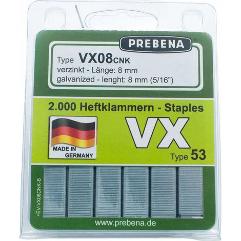 Prebena Heftklammern im Blister VX08CNK-B P = 2000 Stck. (1/2)