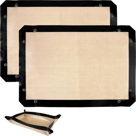 Lot de 2 Tapis de Cuisson 42 X 29,5 cm, Tapis Cuisson Silicone (1/5)