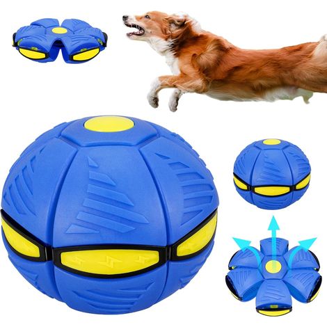 Disque volant pour chien en forme de balle, jouet interactif déformable anti-stress, jeu de lancer pour petits et moyens chiens (1/5)