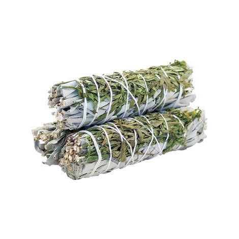 Smudge Stick - Sauge Blanche & Ruda 10cm- Vendu par 1