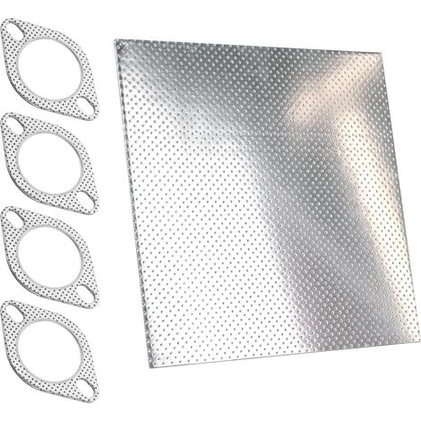 Joint en papier pour pot d'échappement - Épaisseur : 1,6 mm - 20 x 20 cm - Résistant à la chaleur - Pour voiture, moto, scooter, tondeuse à gazon (1/5)