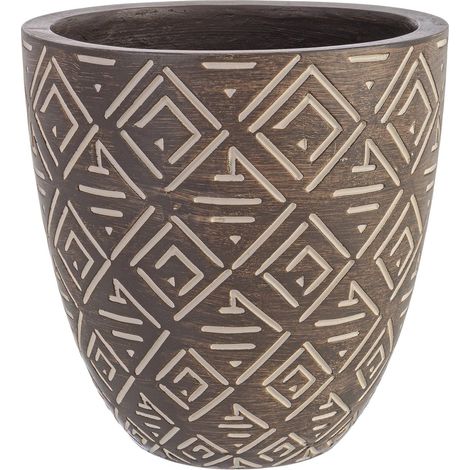 Runde Keramikvase "Geometrical" für den Außenbereich