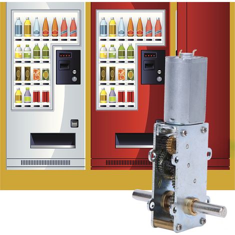 Drehmomentstarker Schneckengetriebemotor für elektrische Vorhänge und Präsentationsständer, 12 V, 0,5 A, WGF180-5512V, 29 U/min (1/5)