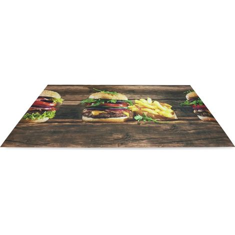 TAPPETO Runner da CUCINA Passatoia Antiscivolo HAMBURGER made in Italy Cm. 50x340
