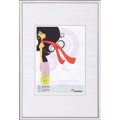 Cadre Photo Argent 18 x 24 cm Cadre en Plastique KV824S (1/3)