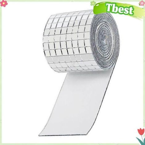 Tbest autocollant de carreaux de miroir Carreaux de Mosaïque Miroir, Autocollant Acrylique Brillant pour la Décoration deco pour (1/4)