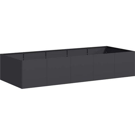 Maison Exclusive - Pflanzgefäß Schwarz 200x80x40 cm Stahl (1/5)