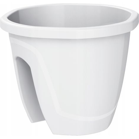 Balkon-Blumenkasten weiß 30x30 cm dekorativ für den Außenbereich