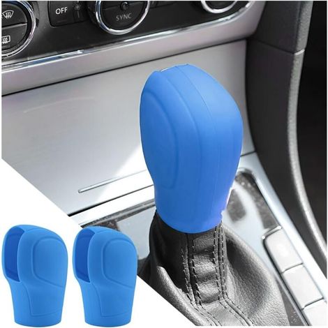 2 Pièces Couvre Levier Vitesse Silicone, Protezione Antiscivolo per Leva Del Pomello Dell'auto, Accessori Universali per Decorazione Auto, Anti Dérapant, Résistante(Bleu Ciel) (1/5)