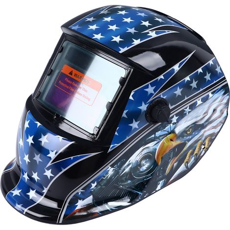 Casque de soudure à assombrissement automatique grande vision solaire large gamme de teinte pour MIG TIG arc réglable noircie (1/5)