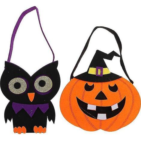 Lot de 2 paniers à bonbons pour décorations d'Halloween (1/3)