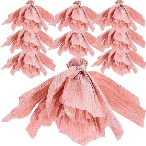 Petites roses artificielles en papier, 20 x 20 x 5 cm, roses décoratives, lot de 10. (1/5)